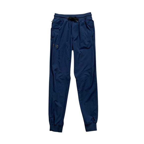 Under Armour Joggers Mens S Small Navy Sportstyle Elite Drawstring Zip Pocket - Picture 1 of 11